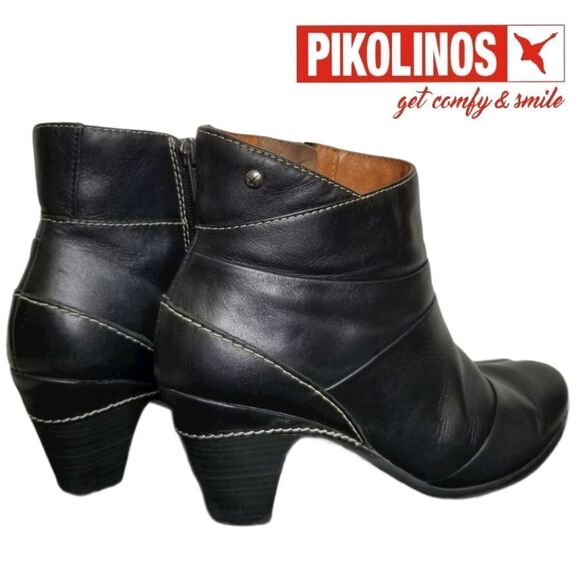 Pikolinos Black Leather Ankle Boots - Picture 15 of 15